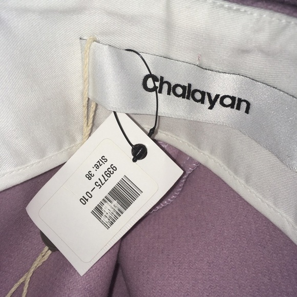 Chalayan Purple Wool Cashmere Blend Twill Cropped Trouser Pants - Picture 8 of 8